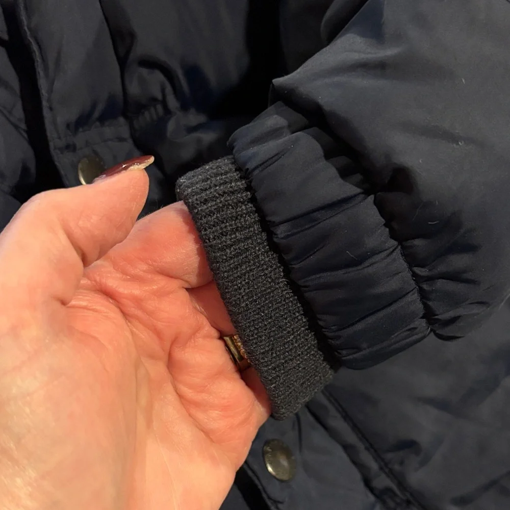 Baby Gap Boys Size‎ 2 Puffer Jacket Winter Coat Navy w/ Removable Hood